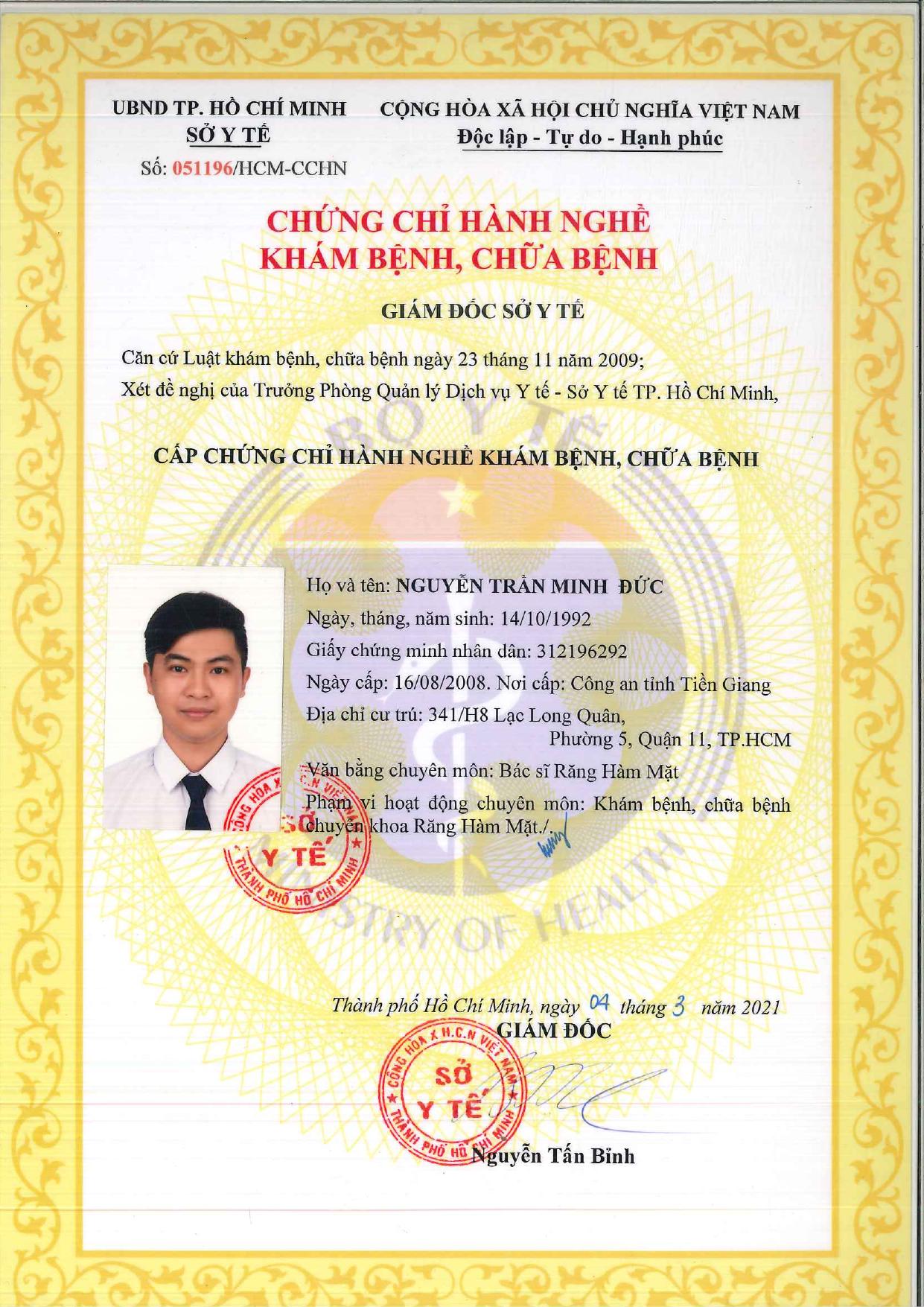 Chứng chỉ hành nghề