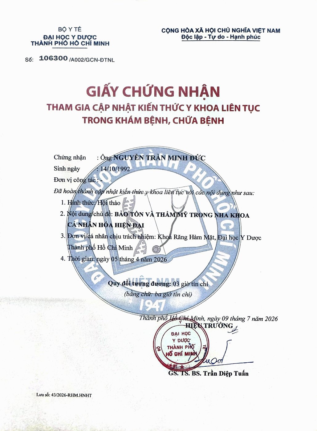 Certificate 20